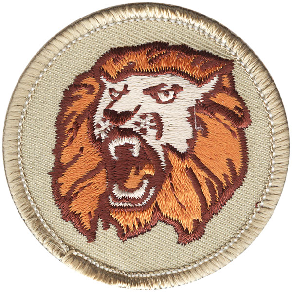Awesome Woven Boy Scout Patrol Patch! #723 Fire Lion Patrol! 