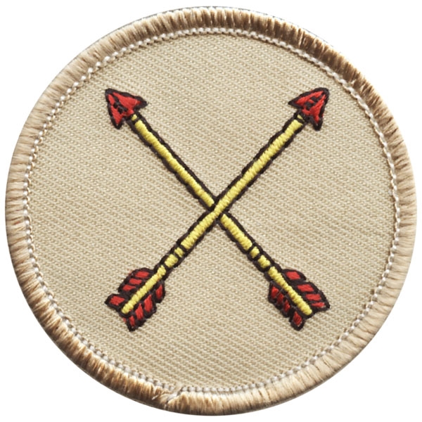 Sew-on Crossed Matches Patrol Patch 2 Diameter Round Embroidered Patch 