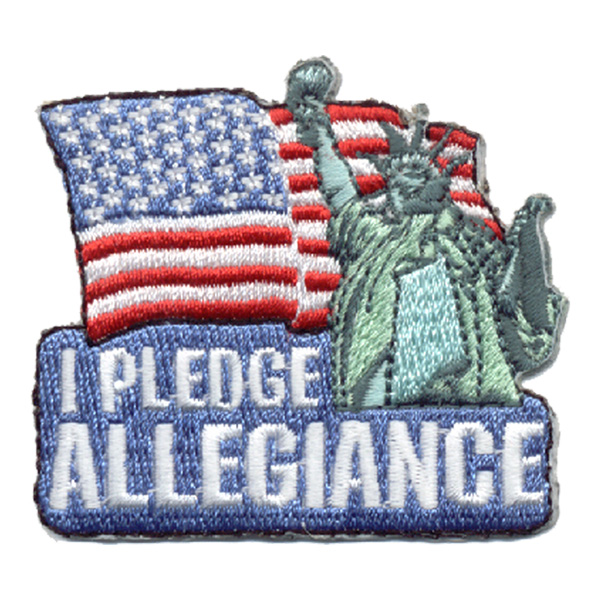 Sew-on Patriotic USA Badge 4" Pledge of Allegiance Embroidered Patch Iron-on 