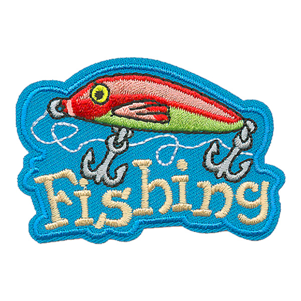 Vintage Triple Fish Fishing Line Embroidered Patch